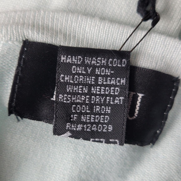 NWT LouLou Button Down 3/4 Sleeve Light Blue Cardigan - Picture 9 of 10